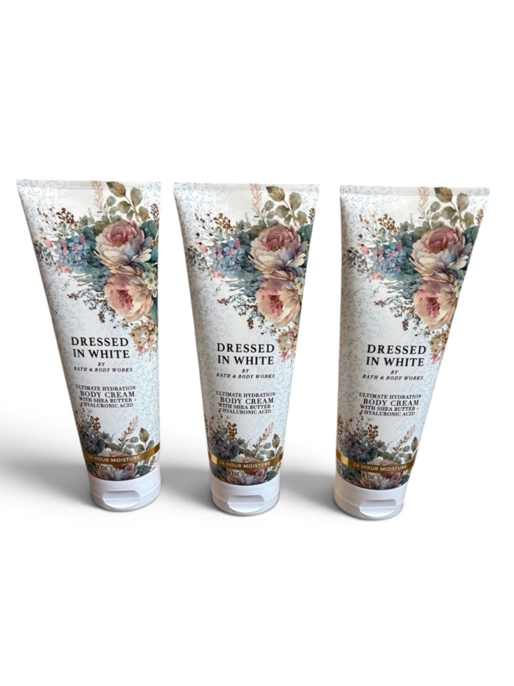 Bath & Body Works Dressed in White Hydration Body Cream Lot of 3 NEW